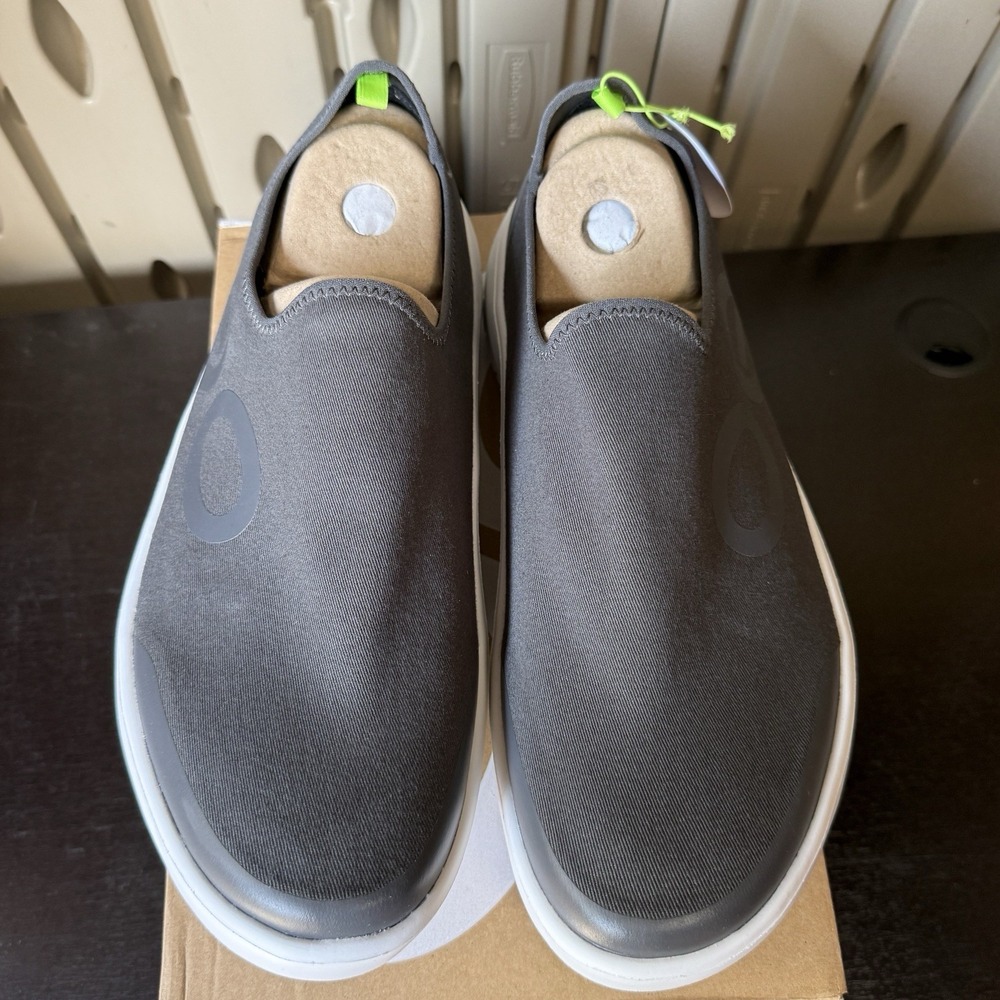Oofos OOmg Eezee Men's Size 12.5 Slip On Recovery Sneakers Gray Comfort Shoes - Picture 5 of 9